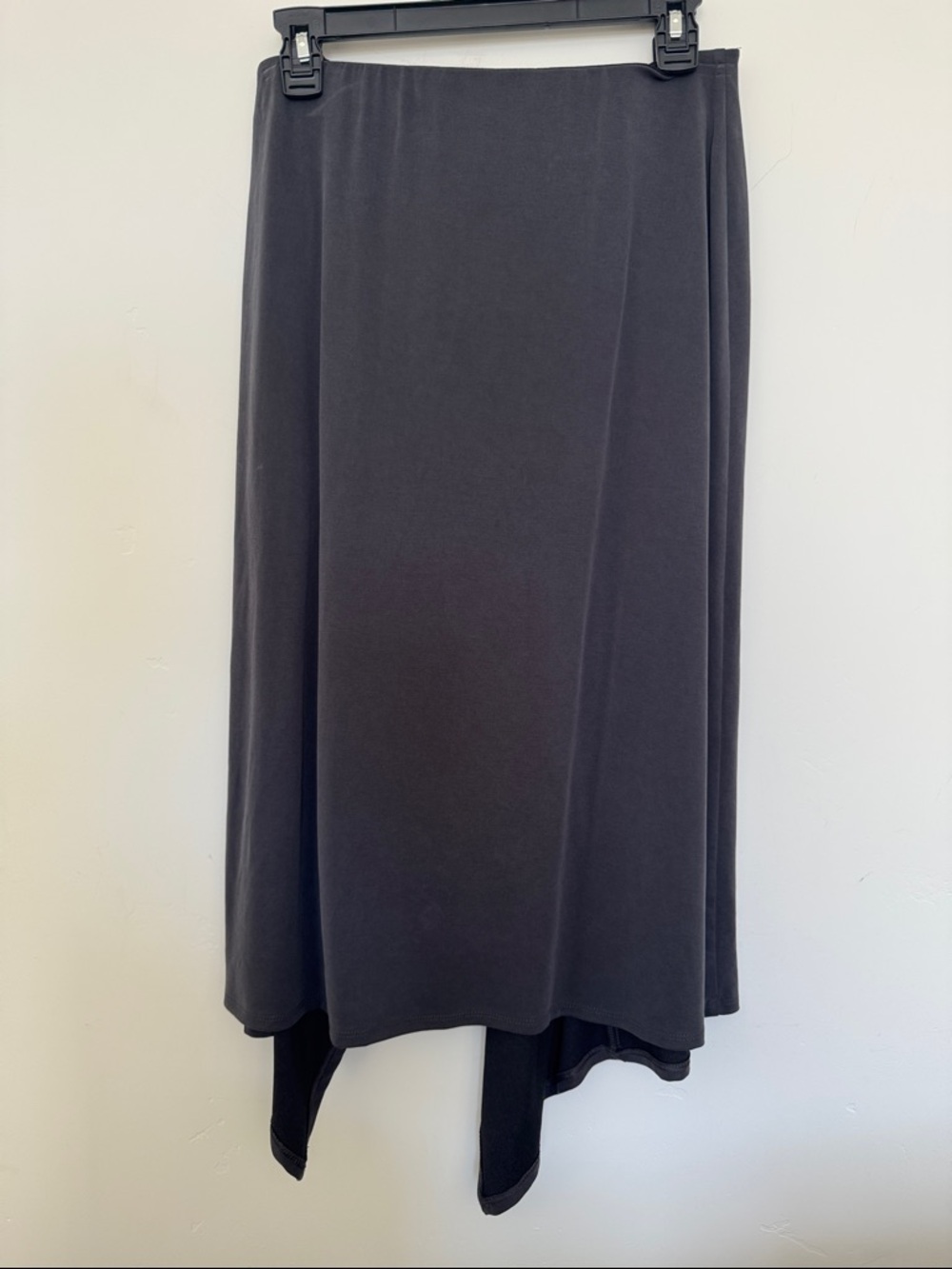White House Black Market Asymmetrical Charcoal Skirt - Picture 5 of 6